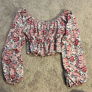 SHEIN floral crop top XS